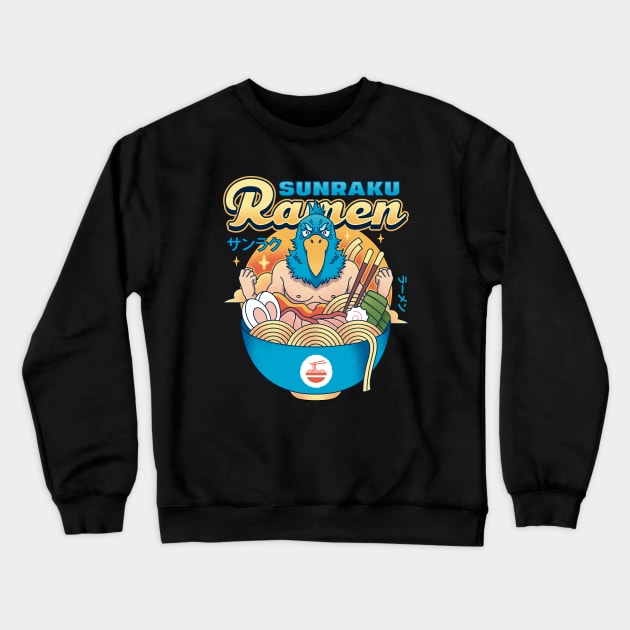 Bird Head Ramen Crewneck Sweatshirt by Lagelantee